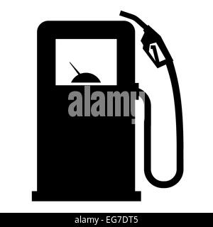 Symbol. Tankstelle auf weißem Hintergrund. Vektor-illustration Stockfoto