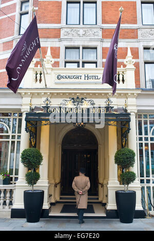 Details aus dem Connaught Hotel in London, eines der besten Hotels in der Stadt Stockfoto