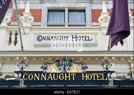 Details aus dem Connaught Hotel in London, eines der besten Hotels in der Stadt Stockfoto