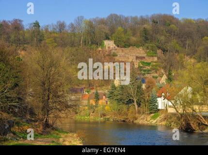 Colditz Hainbergruine - Colditz Hainbergruin 01 Stockfoto