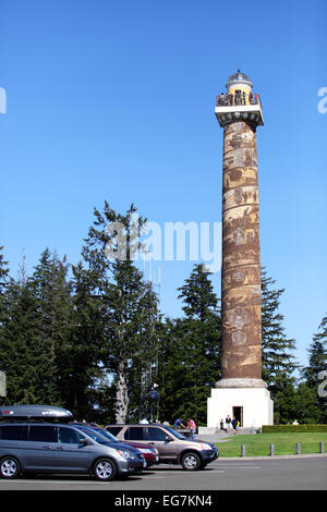 Die Astoria-Spalte in Astoria, Oregon. Stockfoto