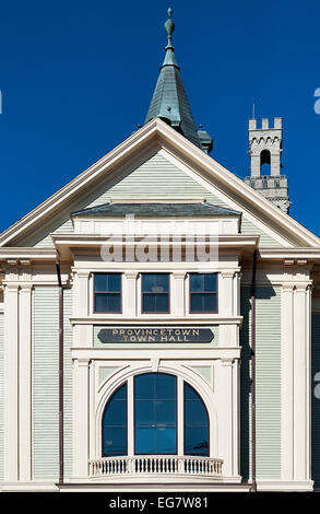 Fassade des Rathauses, Provincetown, Cape Cod, Massachusetts, USA Stockfoto