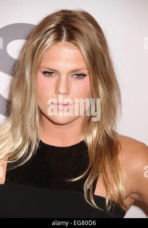 New York, USA. 18. Februar 2015. Model ALEXANDRA RICHARDS besucht den roten Teppich Ankünfte für die Michael Kors Feier von Miranda Eyewear Kollektion an Michael Kors Soho Flagship-Store statt. Bildnachweis: Nancy Kaszerman/ZUMAPRESS.com/Alamy Live-Nachrichten Stockfoto