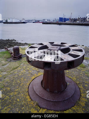 Aberdeen Harbour in einem Starkregen Sturm Stockfoto