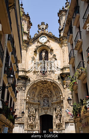 Gotische Kirche von San Vicente San Sebastian Donostia baskischen Land Spanien Iglesia de Santa Maria San Sebastian-Donostia Stockfoto