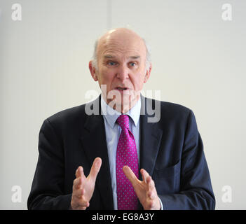 Vince Cable, Staatssekretär für Wirtschaft, Innovation und Qualifikation und Abgeordneter der Liberaldemokraten für Twickenham im Jahr 2015 Stockfoto