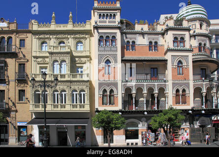 Spanien, Andalusien, Sevilla, Avenida De La Constitución, traditionelle Architektur, Stockfoto