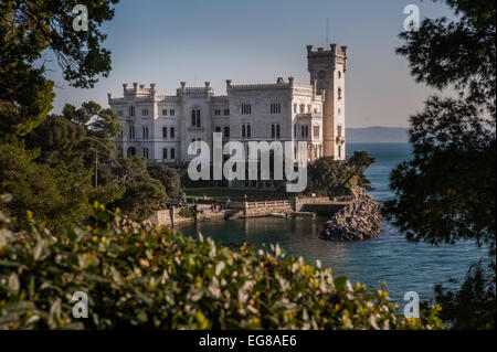 Triest - Schloss Miramare Stockfoto