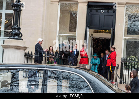 London, UK. 19. Februar 2015.  Die Königin Wiedereröffnung Kanada-Haus beherbergt Kanadas Hochkommissariat in UK Credit: Velar Grant/ZUMA Wire/ZUMAPRESS.com/Alamy Live News Stockfoto