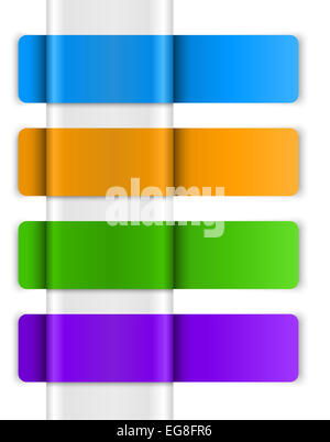 Bunte Web-Aufkleber, Tags und Etiketten Stockfoto