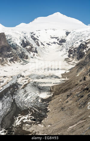 Die Pasterze, der längste Gletscher Österreichs auf den Großglockner Gruppe Bergen Stockfoto