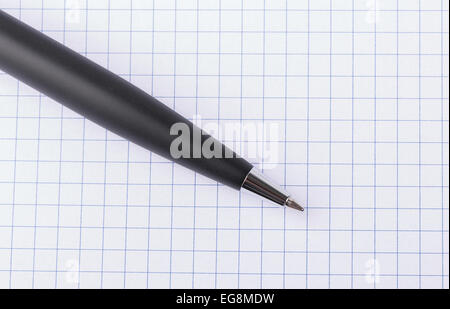 Öffnen Sie Notepad Stift Plan weiß Stockfoto