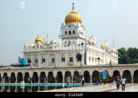 (Sikh-Tempel) Gurdwara Bangla Sahib, New Delhi, Indien Stockfoto