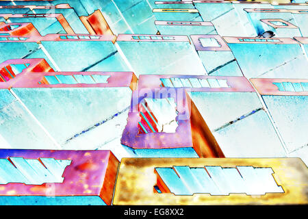 Zusammenfassung Hintergrund der regelmäßigen Formen, Cartooneffekt gemacht. Stockfoto