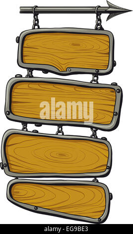 Holzplatten Farbe Stockfoto
