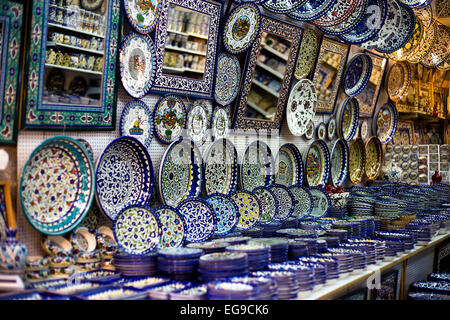 Armenische Keramik zum Verkauf in Jerusalem, Altstadt, Israel Stockfoto