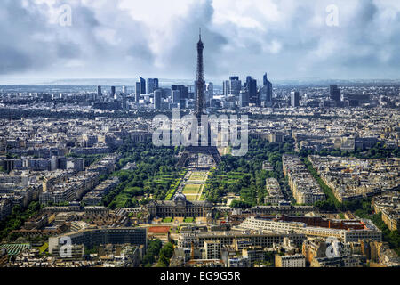 Frankreich, Paris, Eiffel Aussichtsturm und city Stockfoto