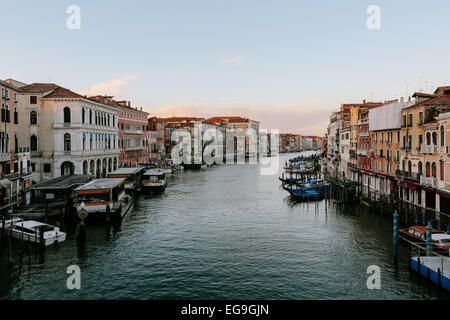 Italien, Venedig, Blick am frühen Morgen vom Rialto-Brücke Stockfoto