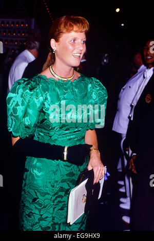 Sarah Ferguson 'Duchess of York' bei der Premiere von Anything Goes von Cole Porter. Prince Edward Theatre, London.1989 Stockfoto