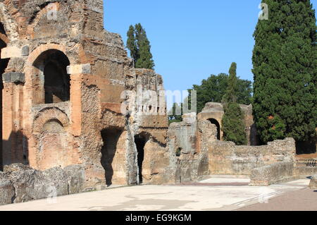 Ruinen der Villa Adriana in der Nähe von Rom, Italien Stockfoto