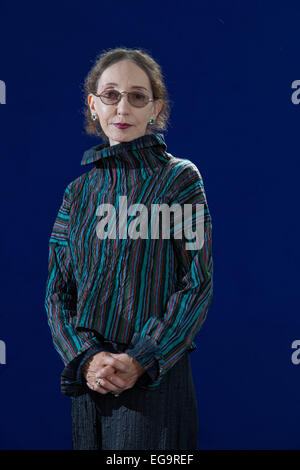 Oates, amerikanische Autor fotografiert während The Edinburgh International Book Festival 2012 ist Stockfoto