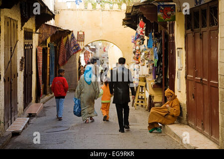 Souk Medina Fes Fes el Bali Marokko Zoco De La Medina de Fes Fes el Bali marruecos Stockfoto