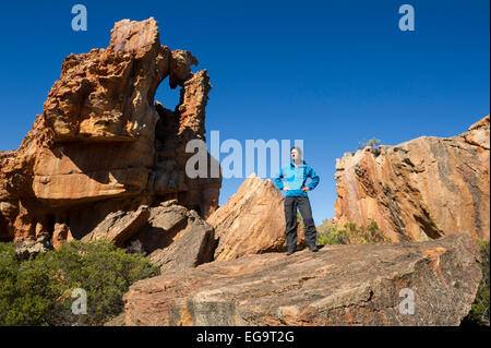 Felsformation in Stadsaal Höhlen, Cederberg Wilderness, Südafrika Stockfoto