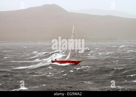 Yacht-Jonathan Cape Horn Tierra del Fuego Chile in einem Sturm der Windstärke 8 Runden Stockfoto