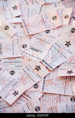 Lotto und EuroMillions Tickets Stockfoto