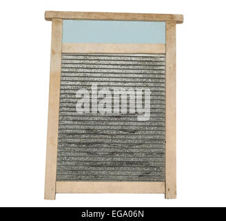 Waschbrett isoliert auf weißem Hintergrund Stockfoto