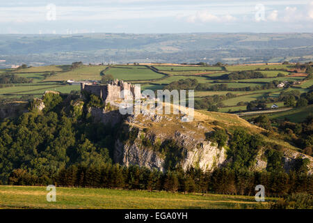 Position Cennen Castle, in der Nähe von Llandeilo, Brecon Beacons National Park, Carmarthenshire, Wales, Vereinigtes Königreich, Europa Stockfoto