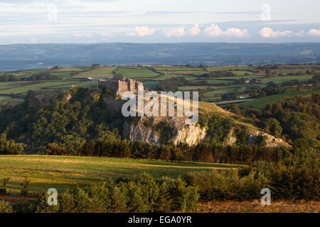 Position Cennen Castle, in der Nähe von Llandeilo, Brecon Beacons National Park, Carmarthenshire, Wales, Vereinigtes Königreich, Europa Stockfoto