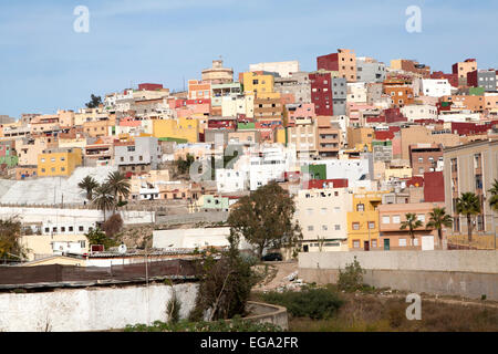 Immobilien in Melilla autonome Stadt spanischen Staatsgebiet in Nordafrika, Spanien Stockfoto