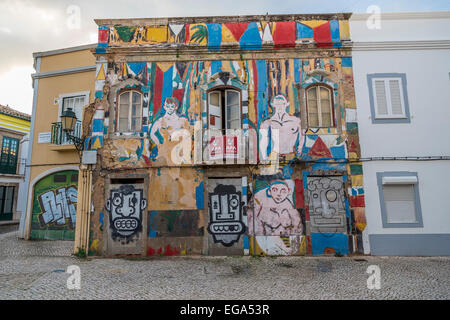 Europa-Portugal-Algarve-Faro Stadt street-art Stockfoto