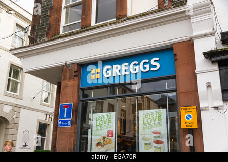 Greggs Bäcker Bäckerei in Keswick, Cumbria Stockfoto