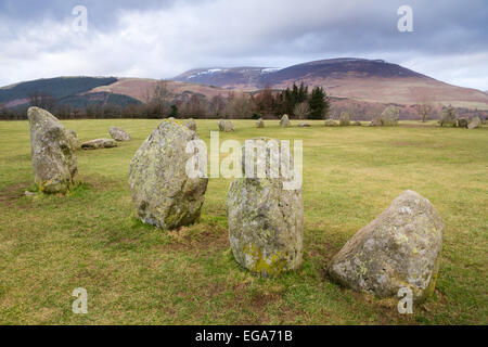 Castlerigg Stone Circle nr Kewsick in Cumbria Stockfoto