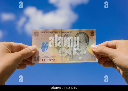 Rumänischen Banknoten Stockfoto