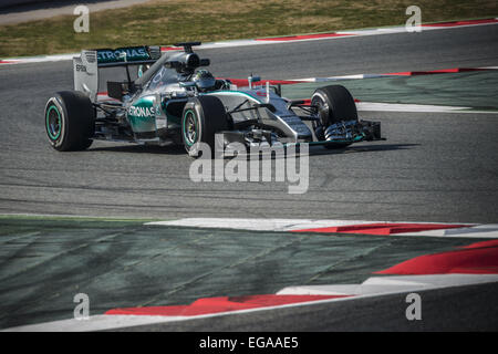 Barcelona, Katalonien, Spanien. 20. Februar 2015. Lewis Hamilton (GBR) fährt einen Mercedes tagsüber zwei der Formel1 Vorsaisontests am Circuit de Barcelona - Catalunya Credit: Matthias Oesterle/ZUMA Wire/ZUMAPRESS.com/Alamy Live News Stockfoto