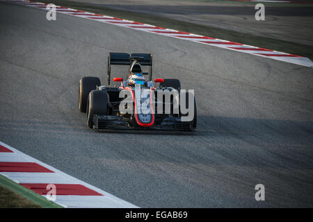 Barcelona, Katalonien, Spanien. 20. Februar 2015. Fernando Alonso (ESP) fährt ein McLaren Tag zwei der Formel1 Vorsaisontests am Circuit de Barcelona - Catalunya Credit: Matthias Oesterle/ZUMA Wire/ZUMAPRESS.com/Alamy Live News Stockfoto