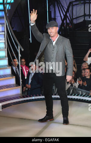 Celebrity großen Bruder Start Night in den Elstree Studios in Hertfordshire mit: James Jordan wo: Elstree, Vereinigtes Königreich bei: 18. August 2014 Stockfoto