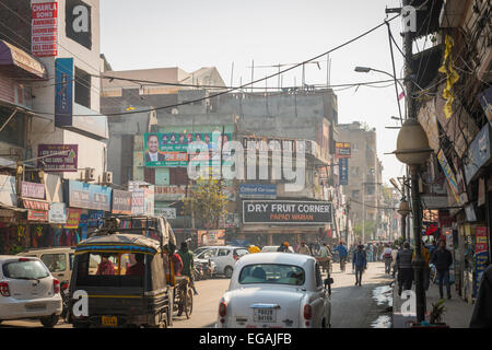 Belebten Stadtzentrum von Amritsar, Punjab, Indien Stockfoto