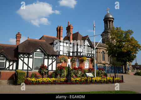 Der Steinbruch-Park und St. Chad Kirche, Shrewsbury, Shropshire, England, Vereinigtes Königreich, Europa Stockfoto