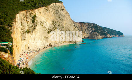 Porto Katsiki Strand auf der Insel Lefkada, Griechenland Stockfoto