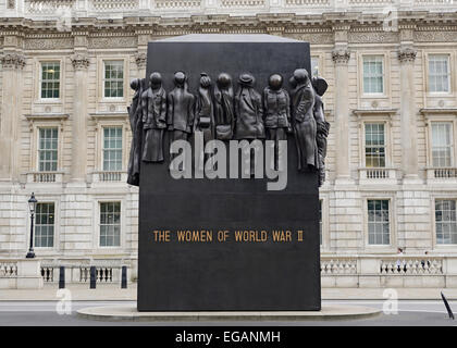 Denkmal für die Frauen des zweiten Weltkriegs, Whitehall, London, UK. Stockfoto