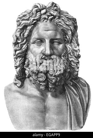 Die Otricoli Zeus, 4. Jahrhundert, Vatikan Museum, Stockfoto