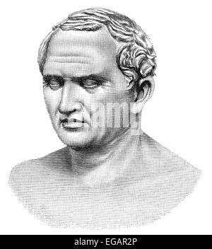 Marcus Tullius Cicero, römischer Philosoph, Politiker, Rechtsanwalt, Redner, politischer Theoretiker, Konsul und Verfassungsrechtler, Büste, Stockfoto