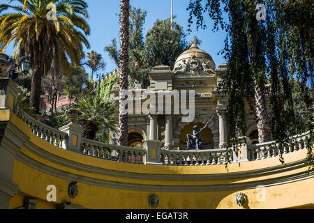 Empfangsgebäude, Santa Lucia Hill, Santigo de Chile Stockfoto