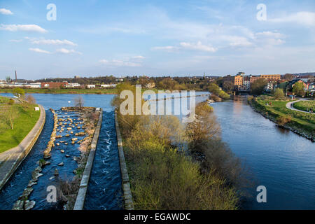 Fluss Ruhr in Hattingen, Stockfoto