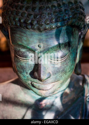 Stein-Kopf des Buddha - Frankreich. Stockfoto