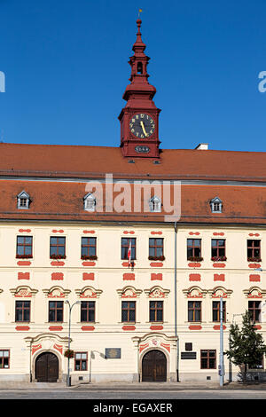 Rathaus in Masaryk-Platz, Jihlava, Tschechische Republik Stockfoto